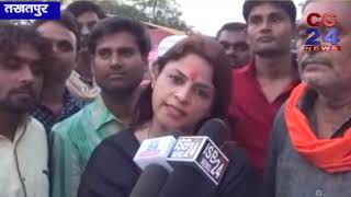 भाजपा प्रत्याशी हर्षिता पांडेय का प्रचार शुरू - कांग्रेसी पीछे - Takhatpur