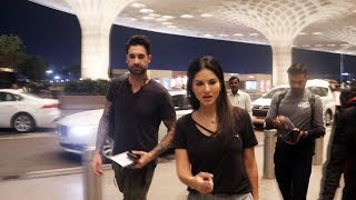Gorgeous Sunny Leone With Husband Spotted At Mumbai Airport