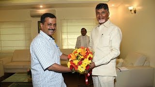 Ap Cm Chandrababu Naidu Meets Delhi Cm Arvind Kejriwal | Planing Against Bjp |