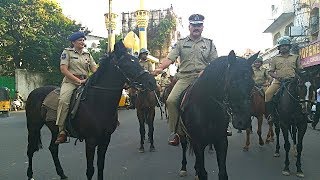 Flag March At Charminar Old City | Cp Anjani Kumar On Horse | @ SACH NEWS |