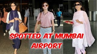 Kangana Ranaut, Dia Mirza, Juhi Chawla are Spotted at Mumbai airport
