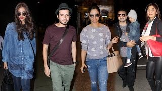 Sonam Kapoor, Shilpa Shetty, Tamannaah Bhatia, Divyendu Sharma are Spotted at Mumbai Airport