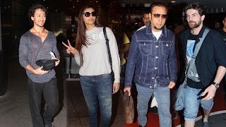 Tiger Shroff, Gulshan Grover, Daisy Shah, Neil Nitin Mukesh are Spotted at Mumbai Airport