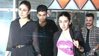 Kareena Kapoor, Karisma Kapoor and Karan Johar spotted at Sanjay Kapoor's residence