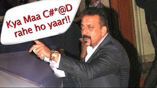 Sanjay Dutt gets upset with media persons waiting for him in the rain