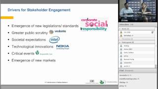 Webinar on Stakeholder Engagement