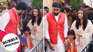 Abhishek Bachchan & Aishwarya Rai Bachchan Visit Siddhivinayak Temple