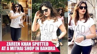 Zareen Khan Goes Mithai Shopping In Bandra