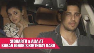 Lovebirds Sidharth Malhotra and Alia Bhatt Spotted Together At Karan Johar's Birthday Party