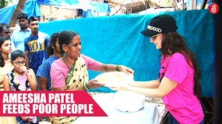 Ameesha Patel Distributes Food Packet To Poor People