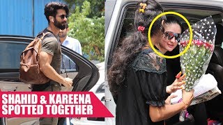 Ex-couple Shahid Kapoor and Kareena Kapoor Spotted Together At Bandra Gym