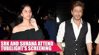 Shah Rukh Khan Brings Daughter Suhana At Tubelight's Screening
