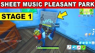 Stage 1- Find the Sheet Music in Pleasant Park LOCATION WEEK 6 CHALLENGES Fortnite Season 6