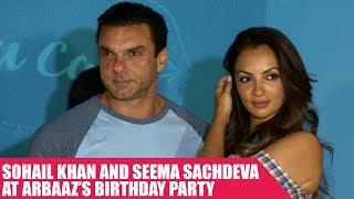 Sohail Khan and Wife Seema Sachdeva At Arbaaz Khan's Birthday Party