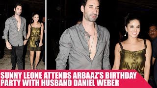 Sunny Leone Attends Arbaaz's Birthday Party With Husband Daniel Weber