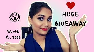 Rs. 7k worth of Giveaway | Huge Makeup Giveaway India | Nidhi Katiyar