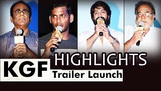 KGF Trailer Launch Event Highlights | Rocking Star Yash, Hero Vishal, G K Reddy, Ambareesh