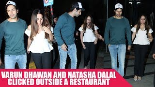 Varun Dhawan and Natasha Dalal Clicked Outside a Restaurant