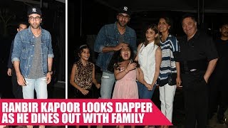 Ranbir Kapoor Looks Dapper As He Dines Out With Family