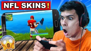 NFL SKINS FORTNITE MOBILE  - ANDROID & iOS GAMEPLAY REVIEW, SHOWCASE
