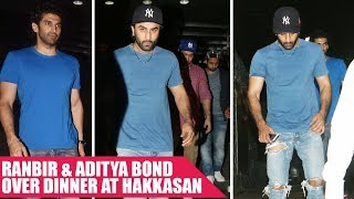 Ranbir Kapoor and Aditya Roy Kapur Spotted Chilling In The City