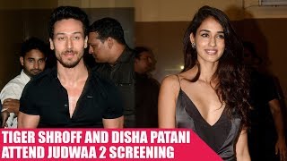 Tiger Shroff and Disha Patani Come Under One Roof At Judwaa 2 Screening