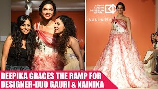 Deepika Padukone Graces The Ramp For Designer-Duo Gauri and Nainika