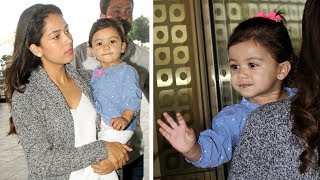 Misha Kapoor Waves At The Shutterbugs At Mumbai Airport With Mira Kapoor