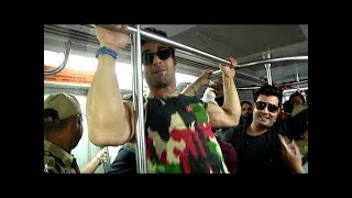Pulkit Samrat Doing Pull Ups Inside Mumbai Metro | Fukrey Team