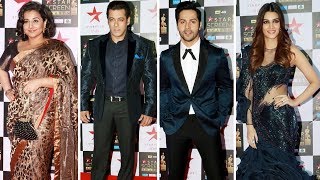 Star Studded Red Carpet Of Star Screen Awards 2017 - Salman Khan, Varun Dhawan Kriti Sanon