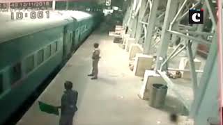 Man slips from train, RPF personnel saves him