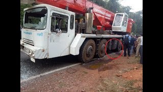 Two Crushed Under Heavy Cranes Tyres in Priol