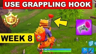 Use Grappling Hook - Fortnite Week 8 Challenge (Where to find Grappling Gun Location)