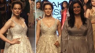 Kangana Ranaut Walks On Ramp For Shyamal and Bhumika At Lakmé Fashion Week 2018