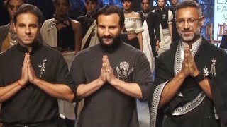 Saif Ali Khan Walks On Ramp For Shantanu & Nikhil At Lakmé Fashion Week 2018