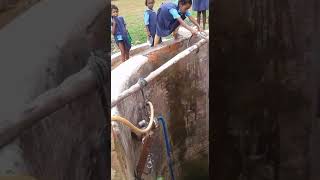 वायरल वीडिओ: बिना अहाते के कुंए में पानी खींचकर थाली धो रहे है मासूम