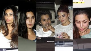 Katrina Kaif, Varun Dhawan, Jacqueline Fernandez, Malaika Arora Visits Salman Khan's House