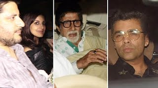 Amitabh Bachchan, Karan Johar Arrive For Jaya Bachchan’s Birthday Dinner At Abbu Jani's House