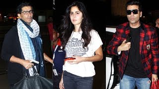 Karan Johar, Katrina Kaif & Manish Malhotra Spotted At Airport