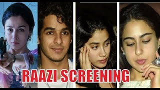 RAAZI Movie Screening | Alia Bhatt, Janhvi Kapoor, Ishan Khattar, Tapsee Pannu