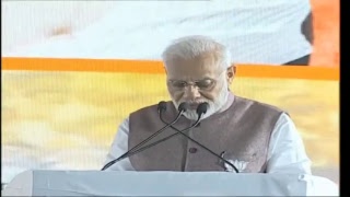 PM Shri Narendra Modi addresses public meeting in Indore, Madhya Pradesh