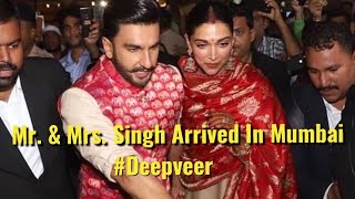 Ranveer Singh Protects Wifey Deepika At Mumbai Airport - After Wedding Arrival