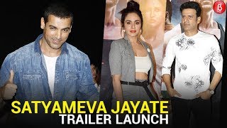John Abraham, Manoj Bajpayee and Aisha Sharma launch the trailer of 'Satyameva Jayate' | Bollywood
