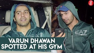 Varun Dhawan Spotted Clicking Photos With Fans Outside His Gym