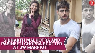 Sidharth Malhotra and Parineeti Chopra Spotted At JW Marriot