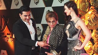 Arbaaz Khan With Girlfriend And Mom Helen At Lux Golden Rose Awards 2018