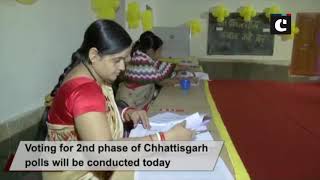 Chhattisgarh polls: Polling booth decorated for the assembly elections in Chhattigarh
