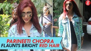 Parineeti Chopra spotted flaunting her bright red hair