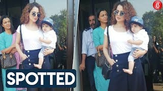 Kangana Ranaut spotted with sister Rangoli and nephew Prithvi Raj on a lunch date!
