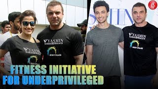 Sohail and Aayush at the fitness initiative by Yasmin Karachiwala for the Underprivileged